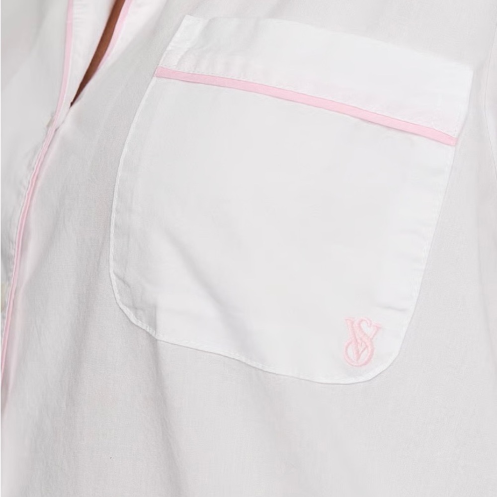 Victoria’s Secret Heritage White Pajama Set, XL, Long, NWT - Picture 3 of 3